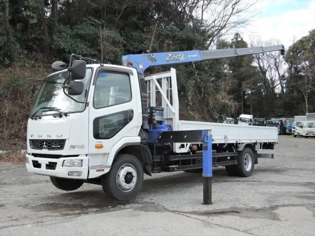 三菱 ファイター 中型/増トン クレーン付 床鉄板 4段 の中古トラック【車両No.160011】