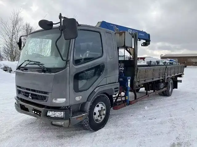 三菱 ファイター 中型/増トン クレーン付 床鉄板 4段 の中古トラック【車両No.160351】