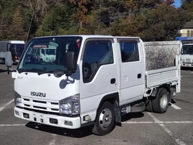 いすゞ エルフ 小型 平ボディ Wキャブ パワーゲート の中古トラック【車両No.160376】