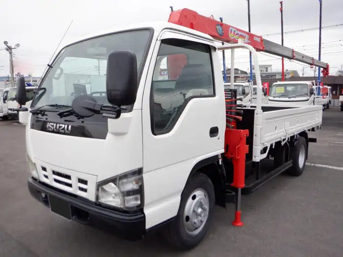 いすゞ エルフ 小型 クレーン付 床鉄板 4段 の中古トラック【車両No.160539】