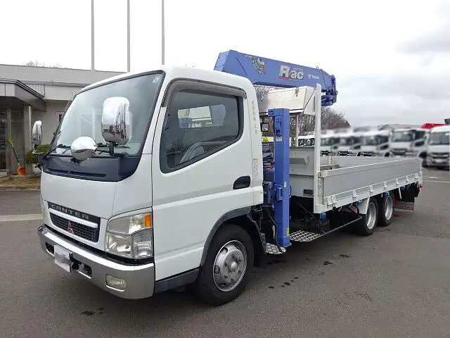 三菱 キャンター 小型 車両重機運搬 5段クレーン ラジコン の中古トラック【車両No.160985】