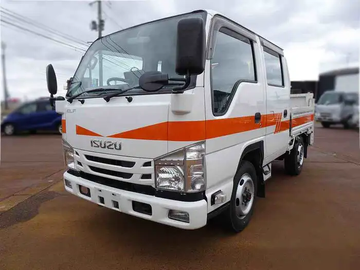 いすゞ エルフ 小型 平ボディ Wキャブ パワーゲート の中古トラック【車両No.160926】