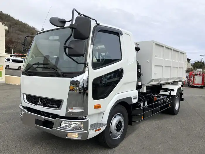三菱 ファイター 中型/増トン アームロール コンテナ付き ツインホイスト の中古トラック【車両No.160900】