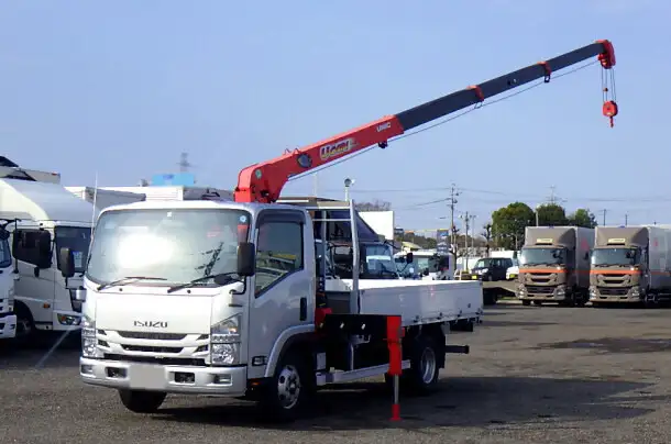 いすゞ エルフ 小型 クレーン付 床鉄板 アルミブロック の中古トラック【車両No.161517】