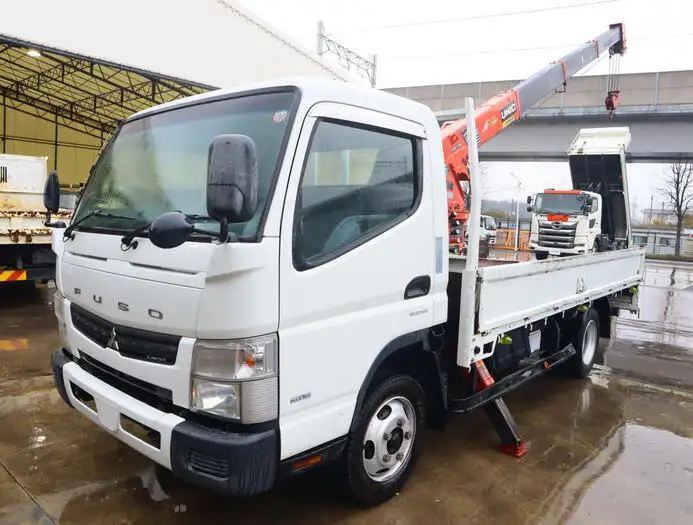 三菱 キャンター 小型 クレーン付 横置簡易クレーン 床鉄板 の中古トラック【車両No.161720】