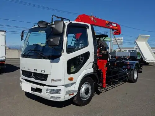 三菱 ファイター 中型/増トン アームロール クレーン付き ツインホイスト の中古トラック【車両No.161766】