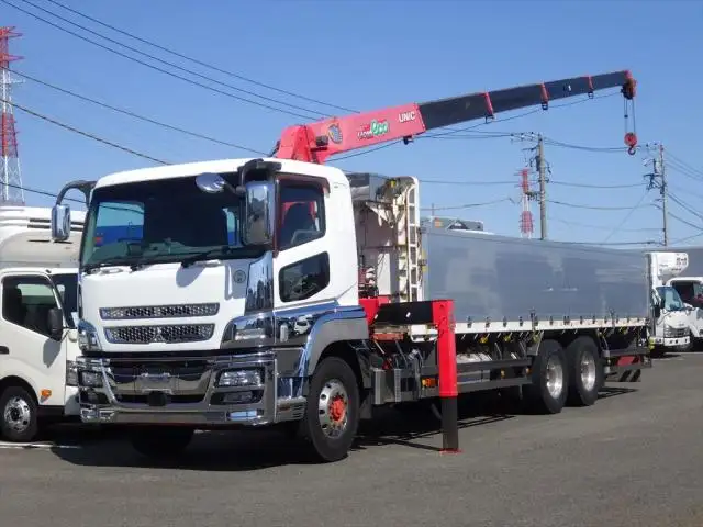 三菱 スーパーグレート 大型 クレーン付 床鉄板 エアサス の中古トラック【車両No.162015】