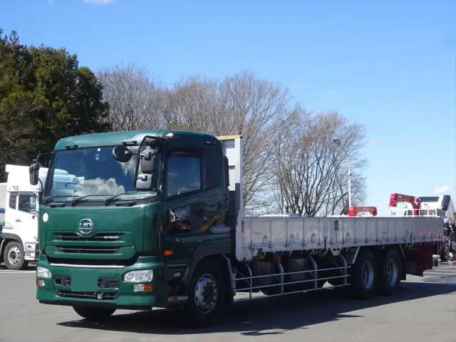 日産UD クオン 大型 平ボディ 床鉄板 ベッド の中古トラック【車両No.162081】
