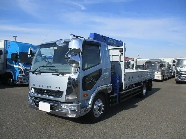 三菱 ファイター 中型/増トン クレーン付 床鉄板 4段 の中古トラック【車両No.162255】