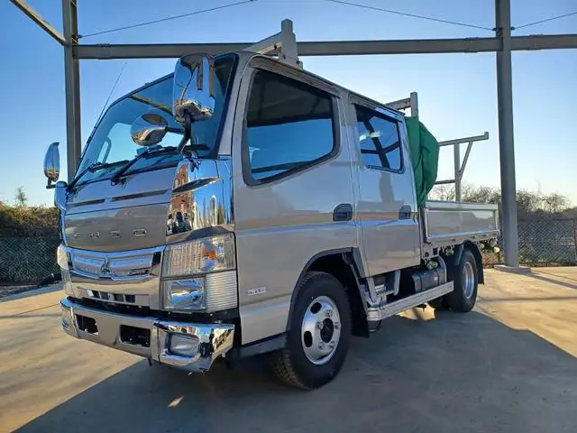 三菱 キャンター 小型 平ボディ Wキャブ 幌 の中古トラック【車両No.162945】