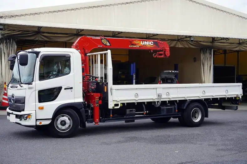 日野 レンジャー 中型/増トン クレーン付 床鉄板 4段 の中古トラック【車両No.163041】
