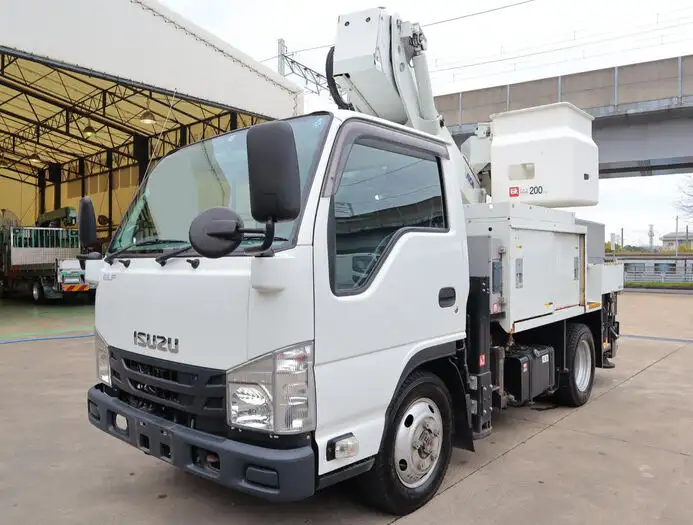 いすゞ エルフ 小型 高所・建柱車 高所作業車 電工仕様 の中古トラック【車両No.163350】