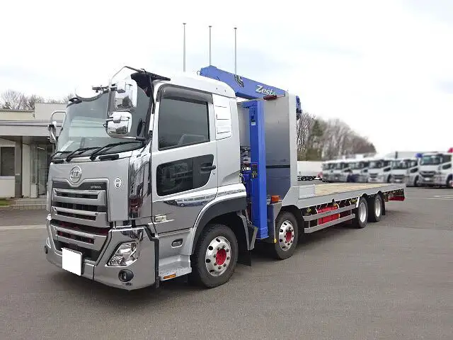 日産UD クオン 大型 車両重機運搬 3段クレーン ラジコン の中古トラック【車両No.163224】