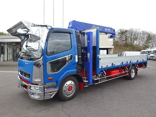 三菱 ファイター 中型/増トン 車両重機運搬 4段クレーン ラジコン の中古トラック【車両No.163225】