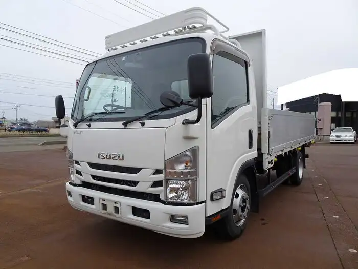 いすゞ エルフ 小型 平ボディ 床鉄板 アルミブロック の中古トラック【車両No.163268】