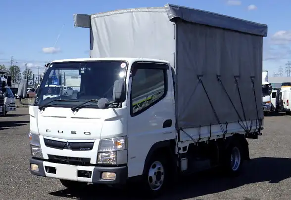 三菱 キャンター 小型 平ボディ 幌 TPG-FBA20 の中古トラック【車両No.164081】