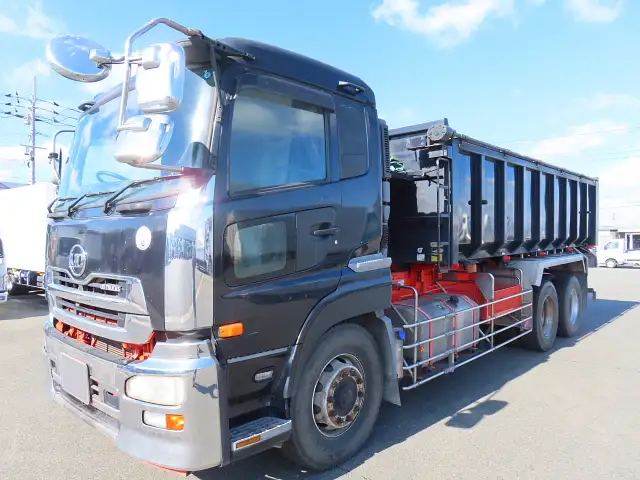 日産UD クオン 大型 ダンプ 土砂禁 天蓋付き の中古トラック【車両No.158970】