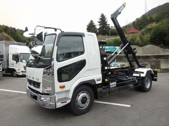 三菱 ファイター 中型/増トン アームロール ツインホイスト ベッド の中古トラック【車両No.164317】
