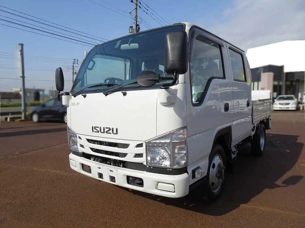 いすゞ エルフ 小型 平ボディ Wキャブ パワーゲート の中古トラック【車両No.164694】