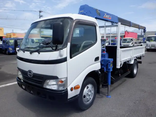 日野 デュトロ 小型 クレーン付 床鉄板 4段 の中古トラック【車両No.165182】
