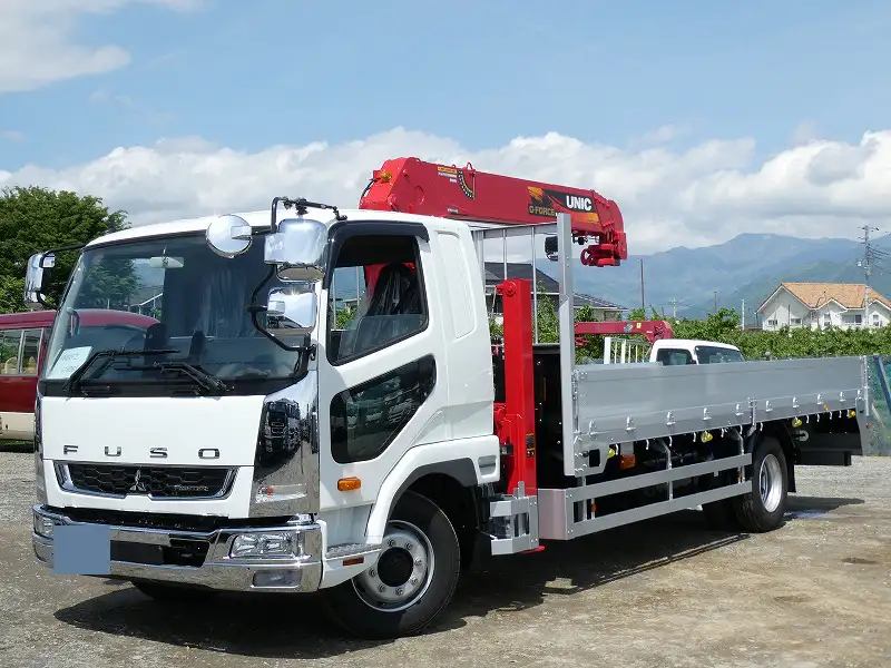 三菱 ファイター 中型/増トン 車両重機運搬 4段クレーン ラジコン の中古トラック【車両No.165270】