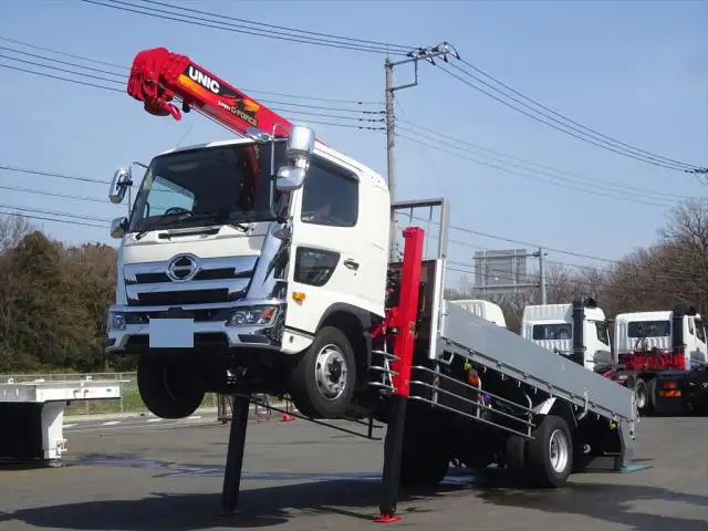 日野 レンジャー 中型/増トン 車両重機運搬 4段クレーン ラジコン の中古トラック【車両No.165343】