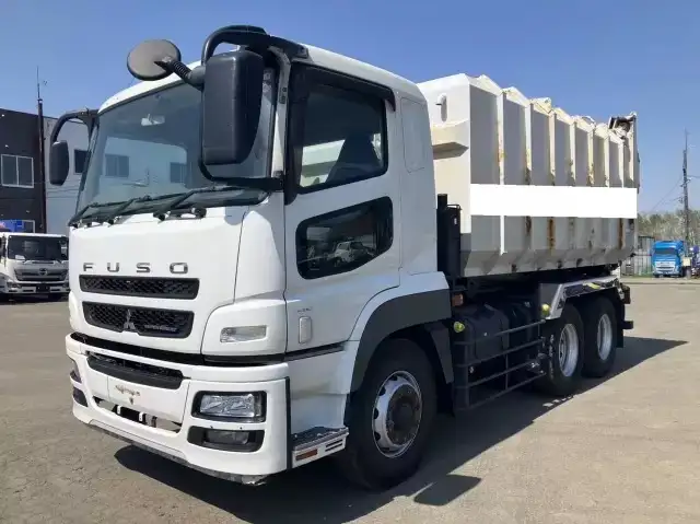 三菱 スーパーグレート 大型 アームロール コンテナ付き ツインホイスト の中古トラック【車両No.165559】