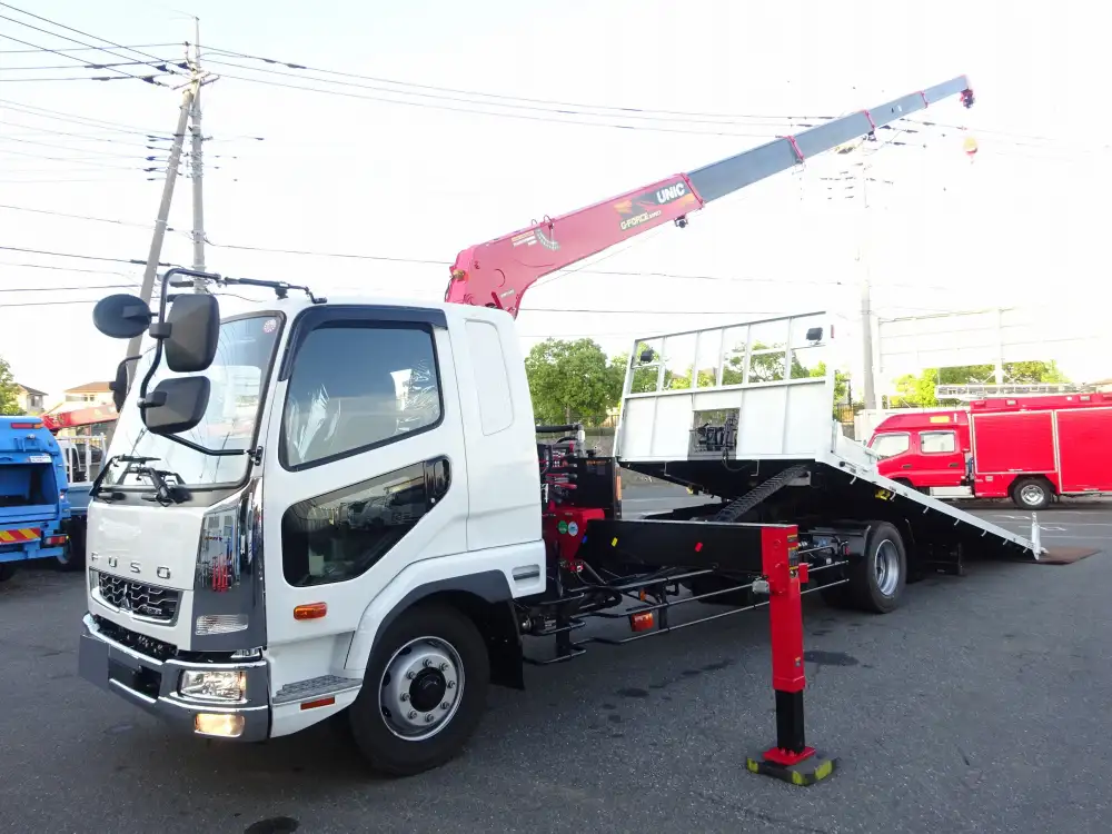 三菱 ファイター 中型/増トン 車両重機運搬 5段クレーン ラジコン の中古トラック【車両No.165637】