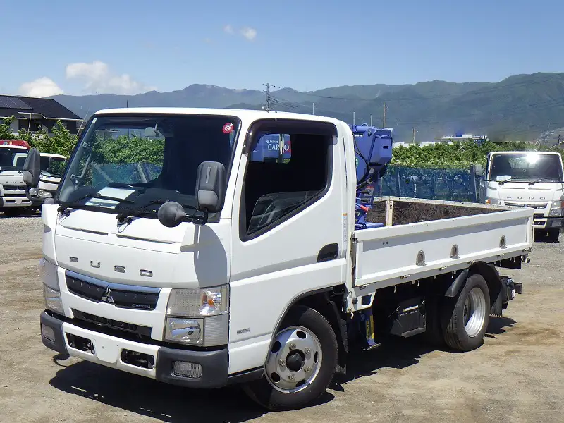 三菱 キャンター 小型 クレーン付 横置簡易クレーン 床鉄板 の中古トラック【車両No.165835】