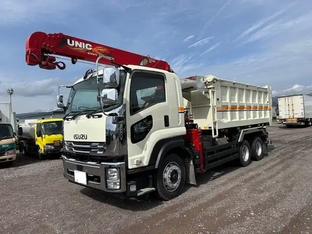 いすゞ フォワード 中型/増トン ダンプ クレーン付き ベッド の中古トラック【車両No.166065】