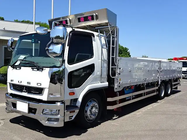 三菱 ファイター 中型/増トン 平ボディ アルミブロック ベッド の中古トラック【車両No.166066】