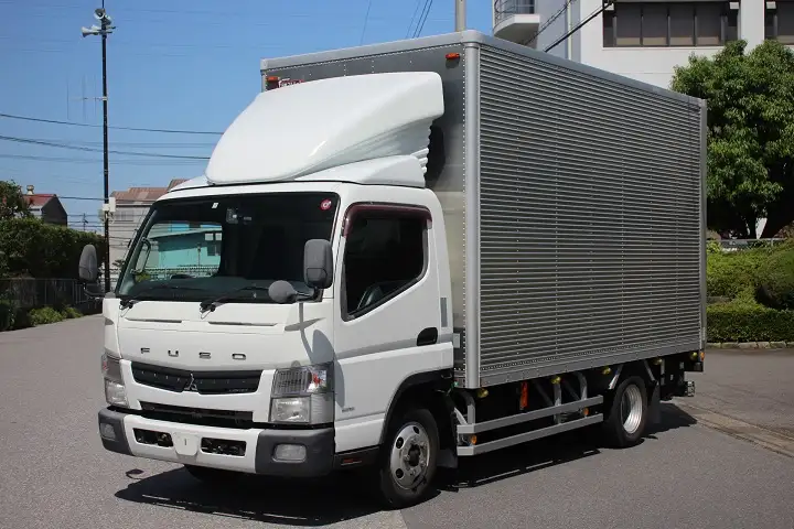 三菱 キャンター 小型 アルミバン パワーゲート TKG-FEB50 の中古トラック【車両No.166126】