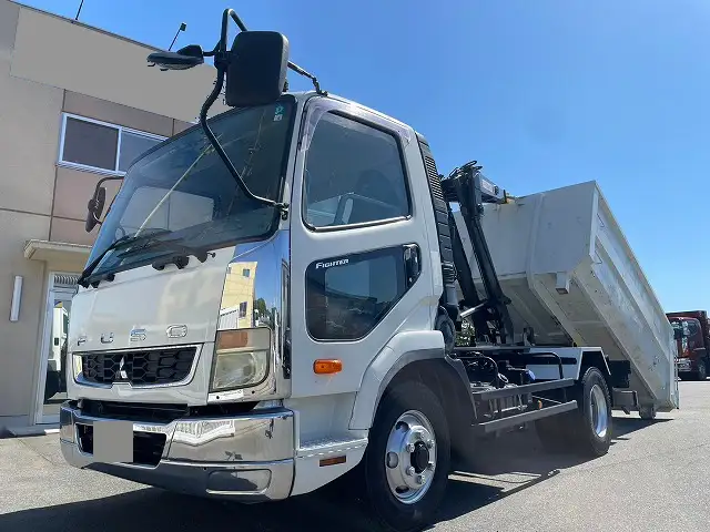 三菱 ファイター 中型/増トン アームロール コンテナ付き シングルホイスト の中古トラック【車両No.166490】