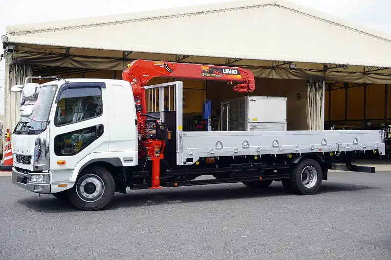 三菱 ファイター 中型/増トン クレーン付 アルミブロック 4段 の中古トラック【車両No.166928】