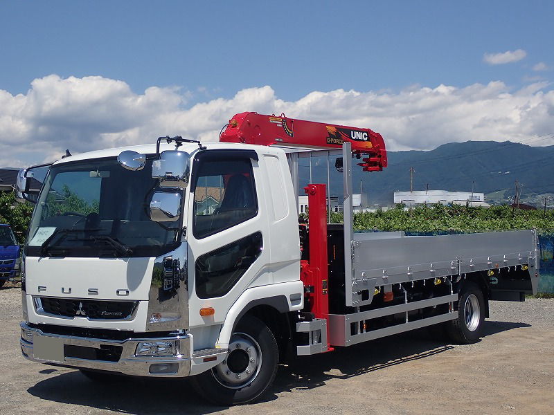 三菱 ファイター 中型/増トン 車両重機運搬 4段クレーン ラジコン｜画像1