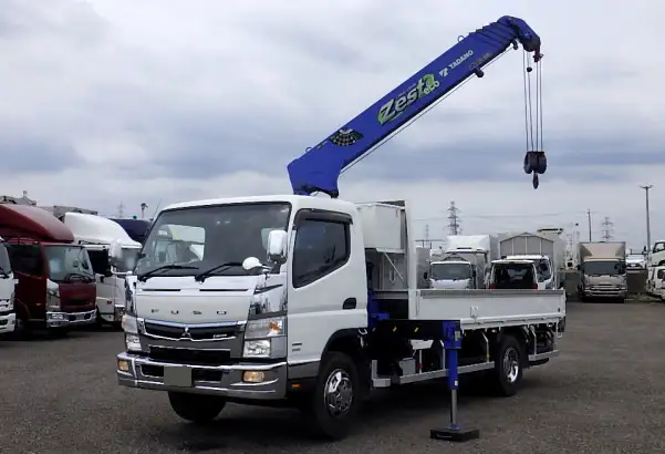 三菱 キャンター 小型 クレーン付 床鉄板 5段 の中古トラック【車両No.167043】