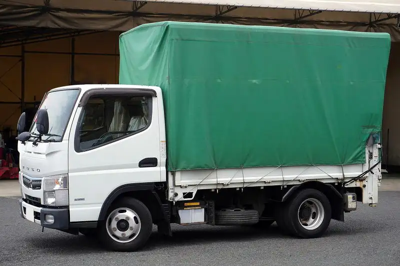 三菱 キャンター 小型 平ボディ 幌 パワーゲート の中古トラック【車両No.167430】