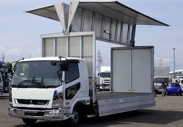 三菱 ファイター 中型/増トン ウイング パワーゲート ベッド の中古トラック【車両No.167547】