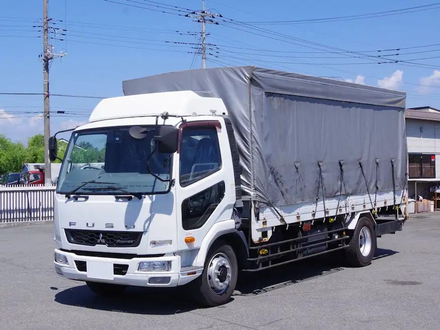 三菱 ファイター 中型/増トン 平ボディ 幌 床鉄板 の中古トラック【車両No.167578】