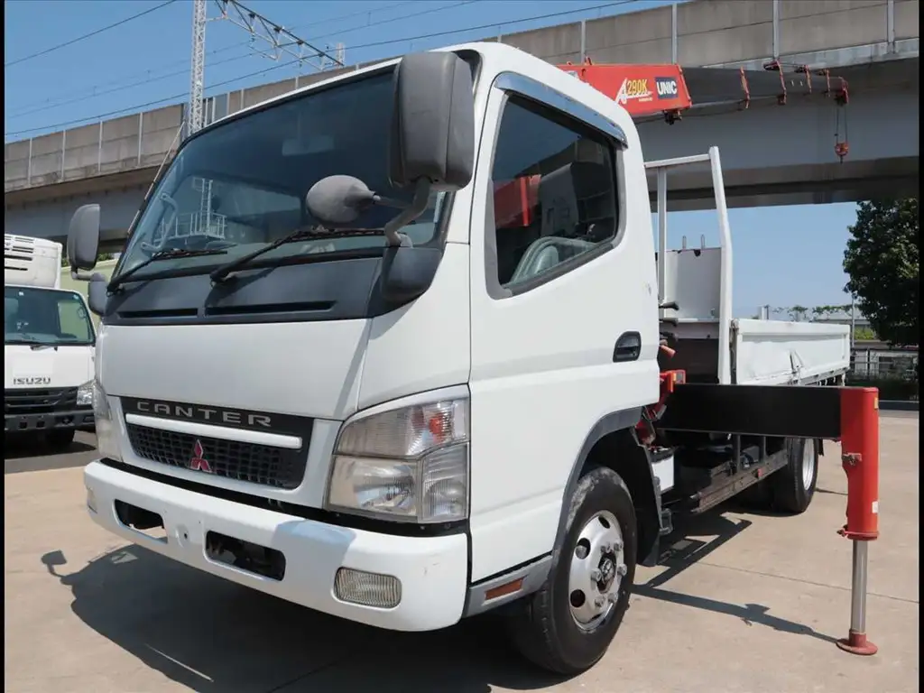 三菱 キャンター 小型 クレーン付 床鉄板 6段 の中古トラック【車両No.167916】