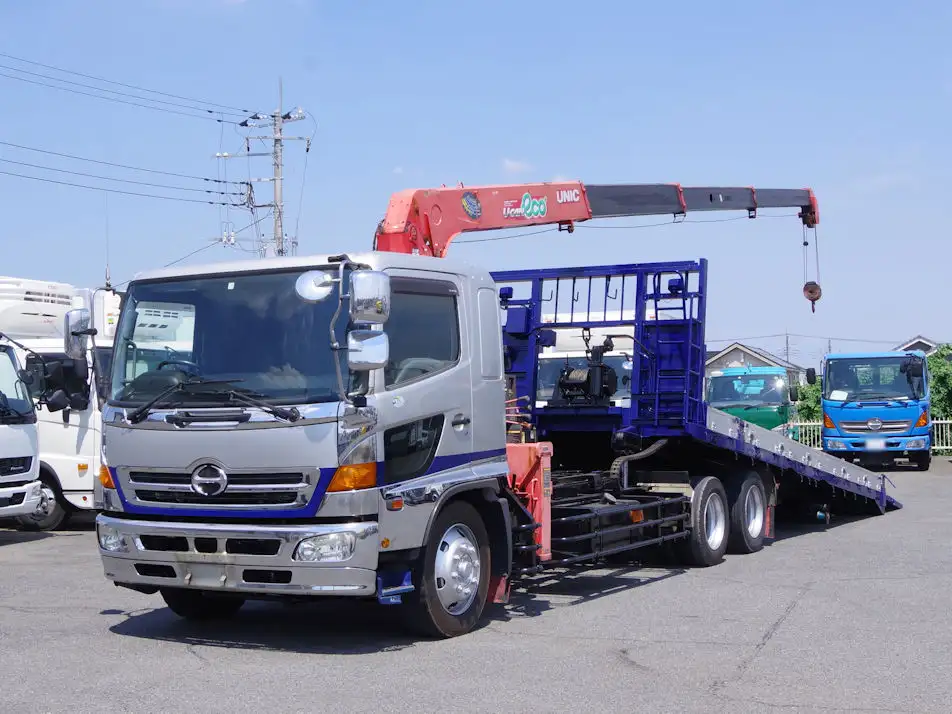 日野 レンジャー 中型/増トン 車両重機運搬 4段クレーン ラジコン の中古トラック【車両No.168379】