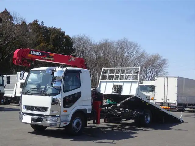 三菱 ファイター 中型/増トン 車両重機運搬 4段クレーン ラジコン の中古トラック【車両No.168635】