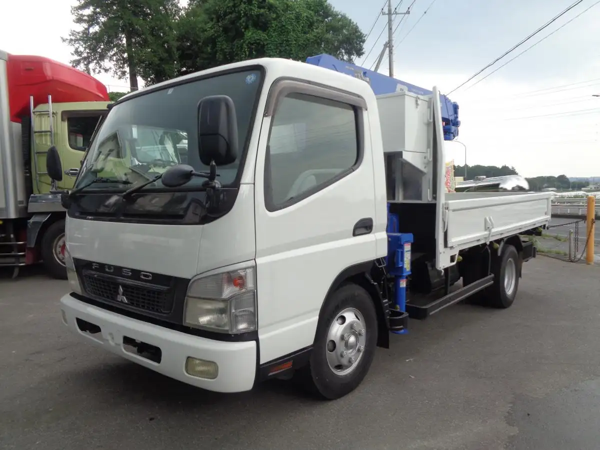 三菱 キャンター 小型 クレーン付 床鉄板 4段 の中古トラック【車両No.169725】