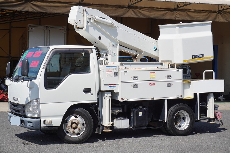 いすゞ エルフ 小型 高所・建柱車 高所作業車 電工仕様｜画像1