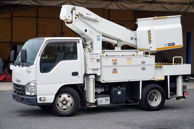 いすゞ エルフ 小型 高所・建柱車 高所作業車 電工仕様｜画像1