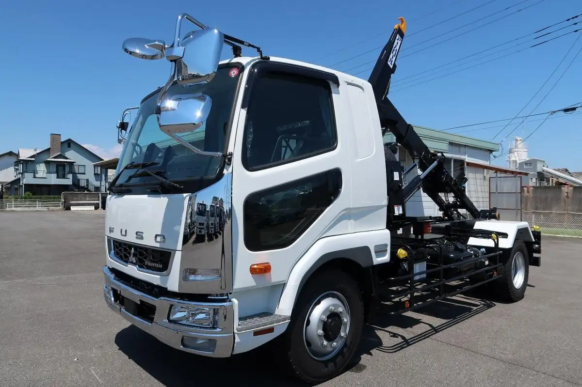 三菱 ファイター 中型/増トン アームロール ツインホイスト ベッド の中古トラック【車両No.170349】