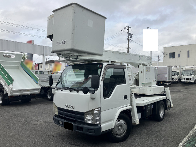 いすゞ エルフ 小型 高所・建柱車 高所作業車 電工仕様｜画像1