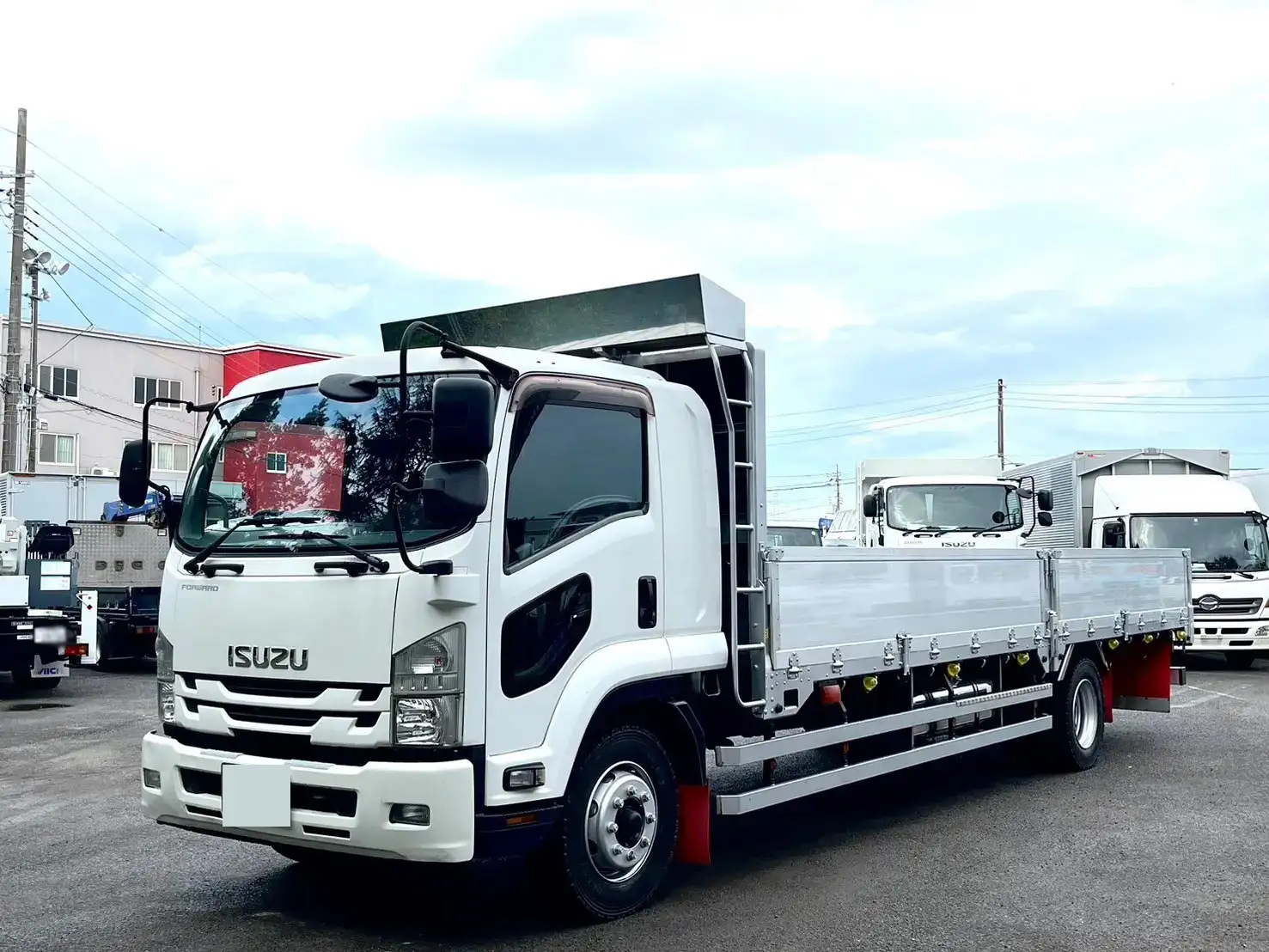 いすゞ フォワード 中型/増トン 平ボディ アルミブロック ベッド の中古トラック【車両No.170789】