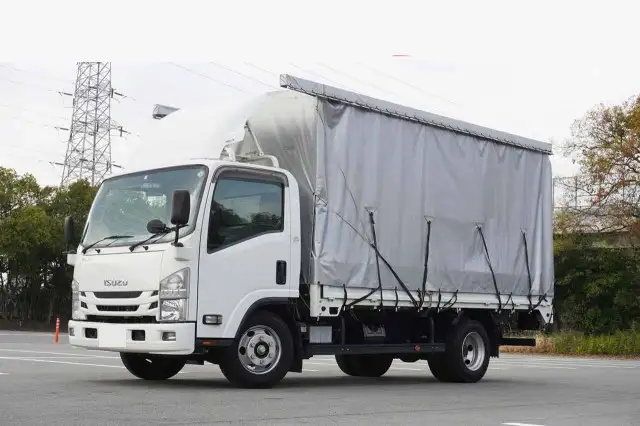 いすゞ エルフ 小型 平ボディ 幌 2RG-NPR88AR の中古トラック【車両No.170863】