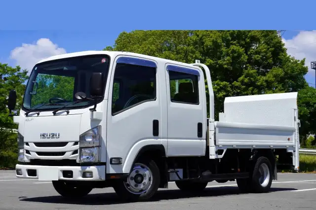 いすゞ エルフ 小型 平ボディ Wキャブ パワーゲート の中古トラック【車両No.170881】